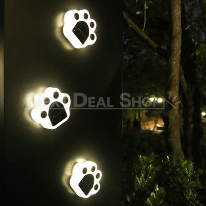 Skorter | 4 Pcs - Solar Powered Paw Print Tray Light