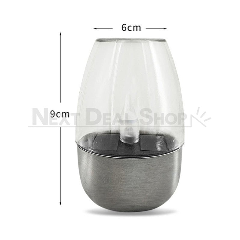 Skorter | 4 Pcs - Battery-operated stainless steel LED candles
