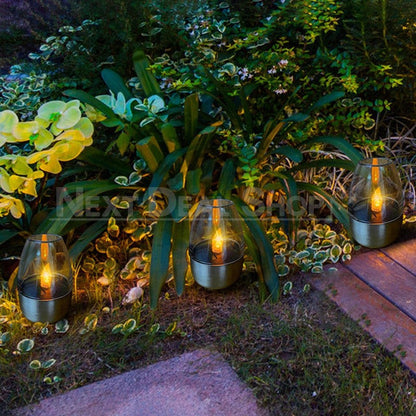 Skorter | 4 Pcs - Battery-operated stainless steel LED candles