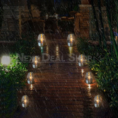 Skorter | 4 Pcs - Battery-operated stainless steel LED candles