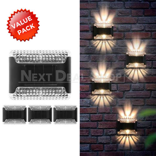 Skorter | 4 Pcs - Solar Powered Up & Down Garden Wall Light