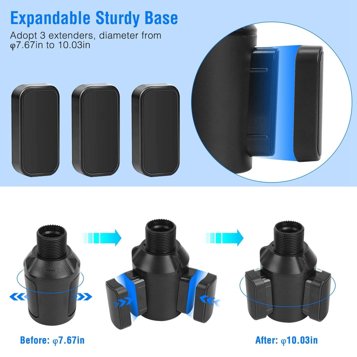 Skorter | 4-in-1 Car Cup Holder Tray Table
