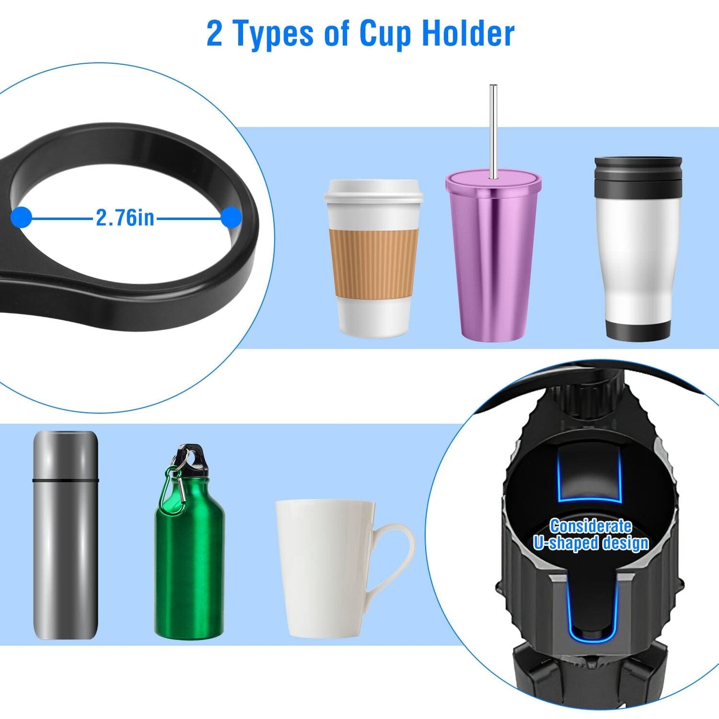 Skorter | 4-in-1 Car Cup Holder Tray Table