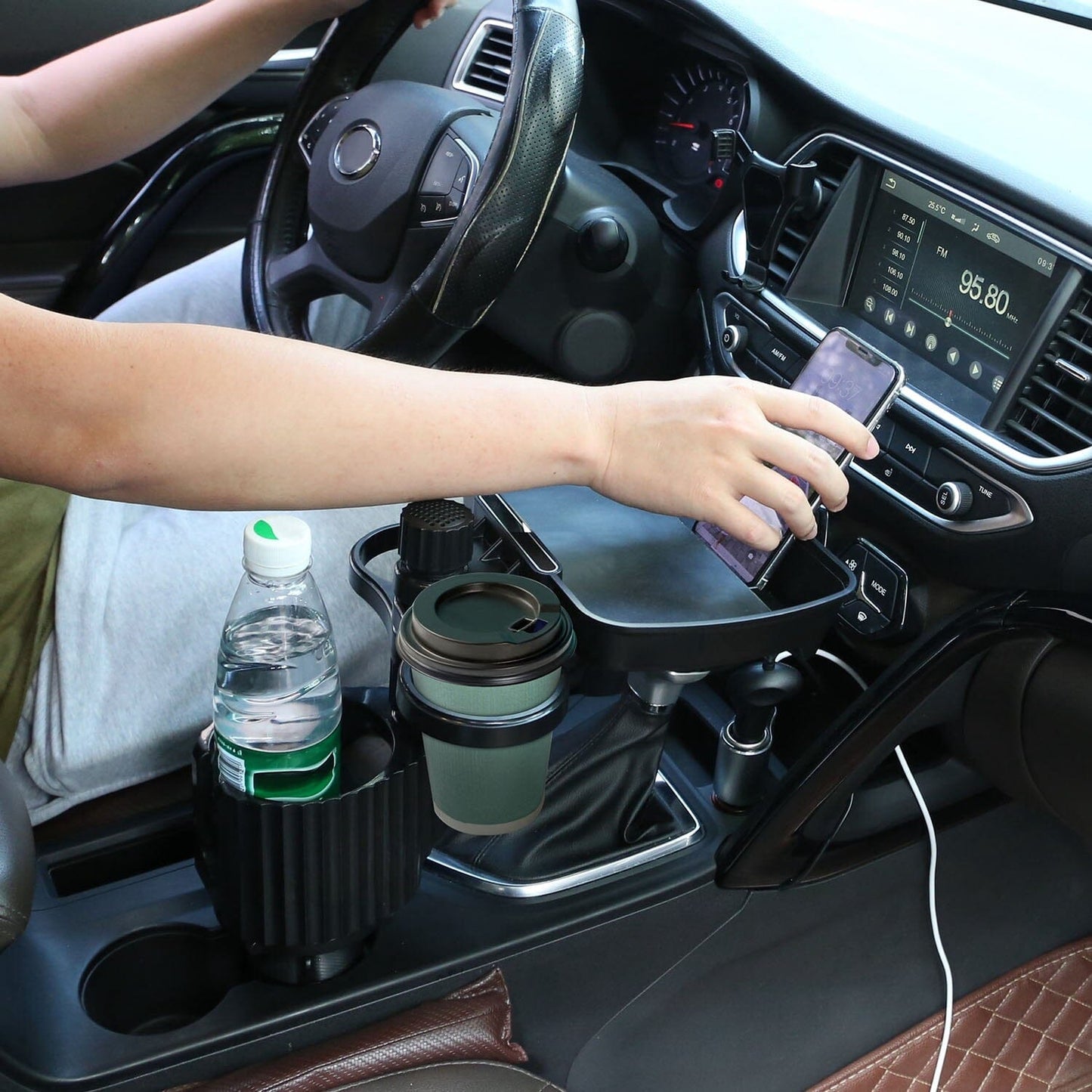 Skorter | 4-in-1 Car Cup Holder Tray Table