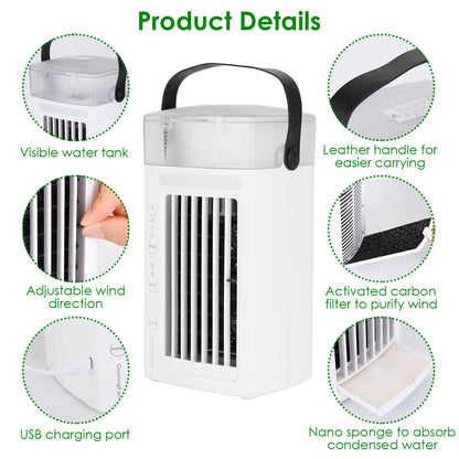 Skorter | 4-in-1 Steam-Generating Water Cooler Water Mist Cooling Fan