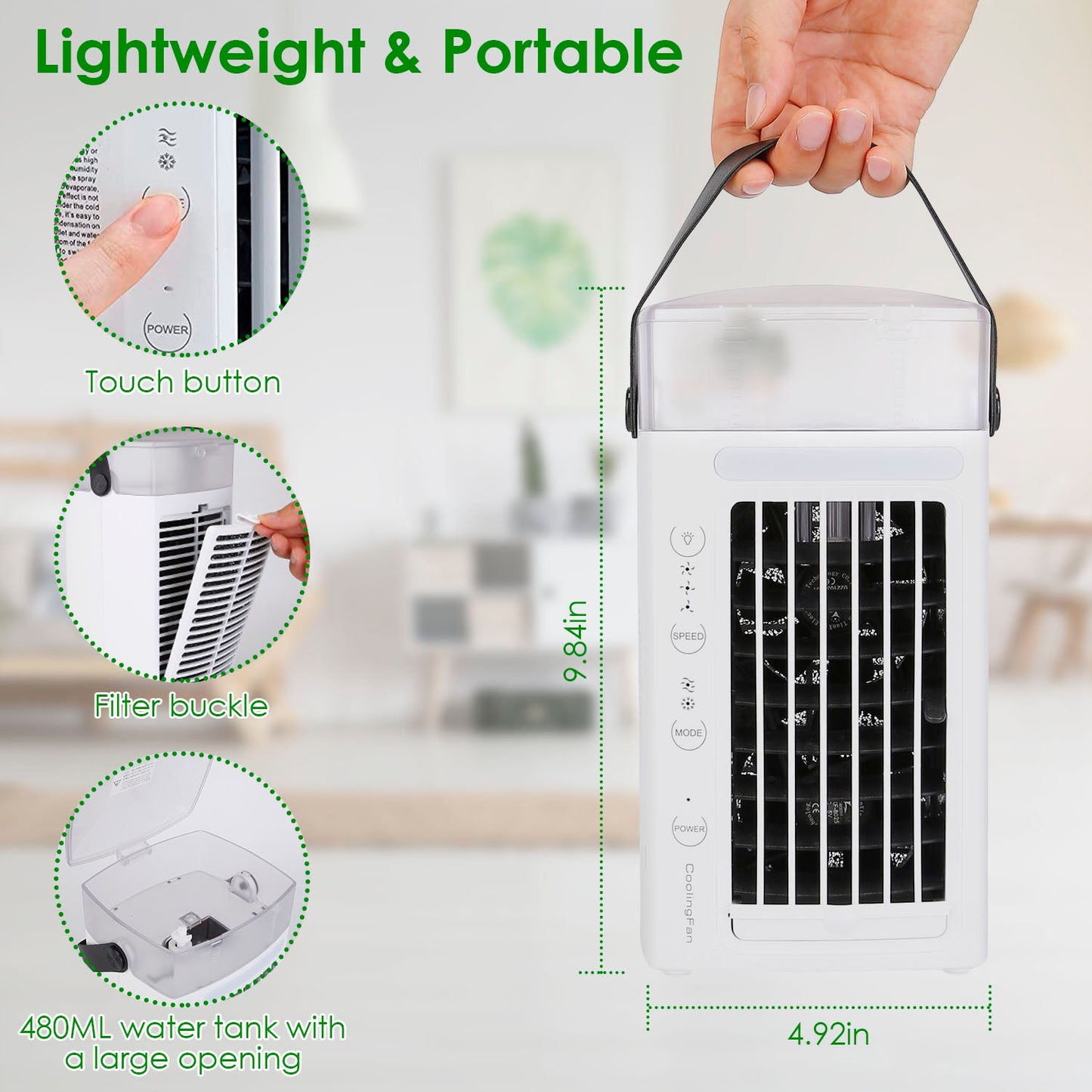 Skorter | 4-in-1 Steam-Generating Water Cooler Water Mist Cooling Fan