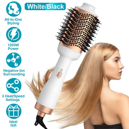 Skorter | 4-in-1 Hair Dryer Brush Curling Styler Volume Lifter Straightener Negative Ion Anti-Frizz