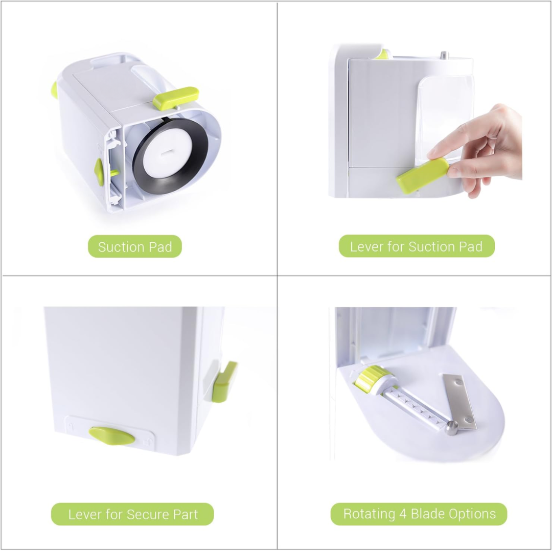 Skorter | 4-in-1 Heavy Vegetable Spiralizer with Strong Suction Cup