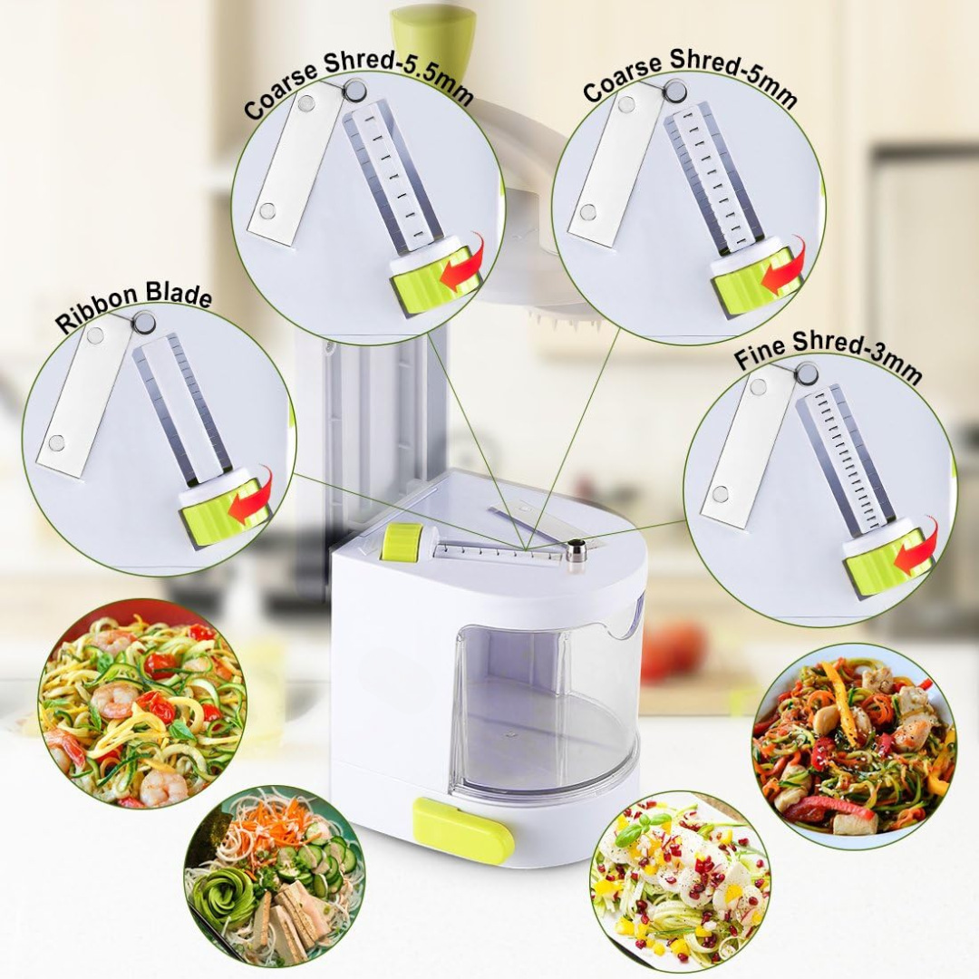 Skorter | 4-in-1 Heavy Vegetable Spiralizer with Strong Suction Cup