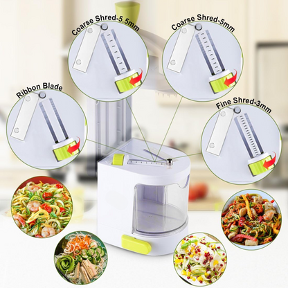 Skorter | 4-in-1 Heavy Vegetable Spiralizer with Strong Suction Cup