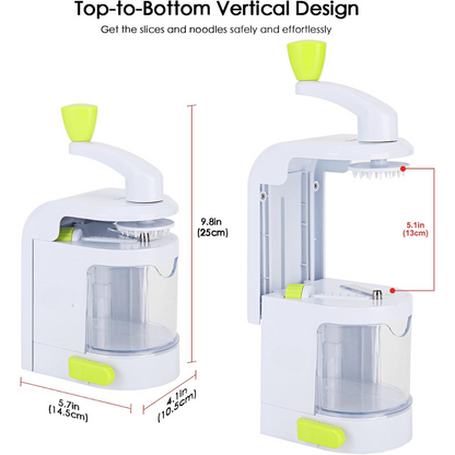 Skorter | 4-in-1 Heavy Vegetable Spiralizer with Strong Suction Cup
