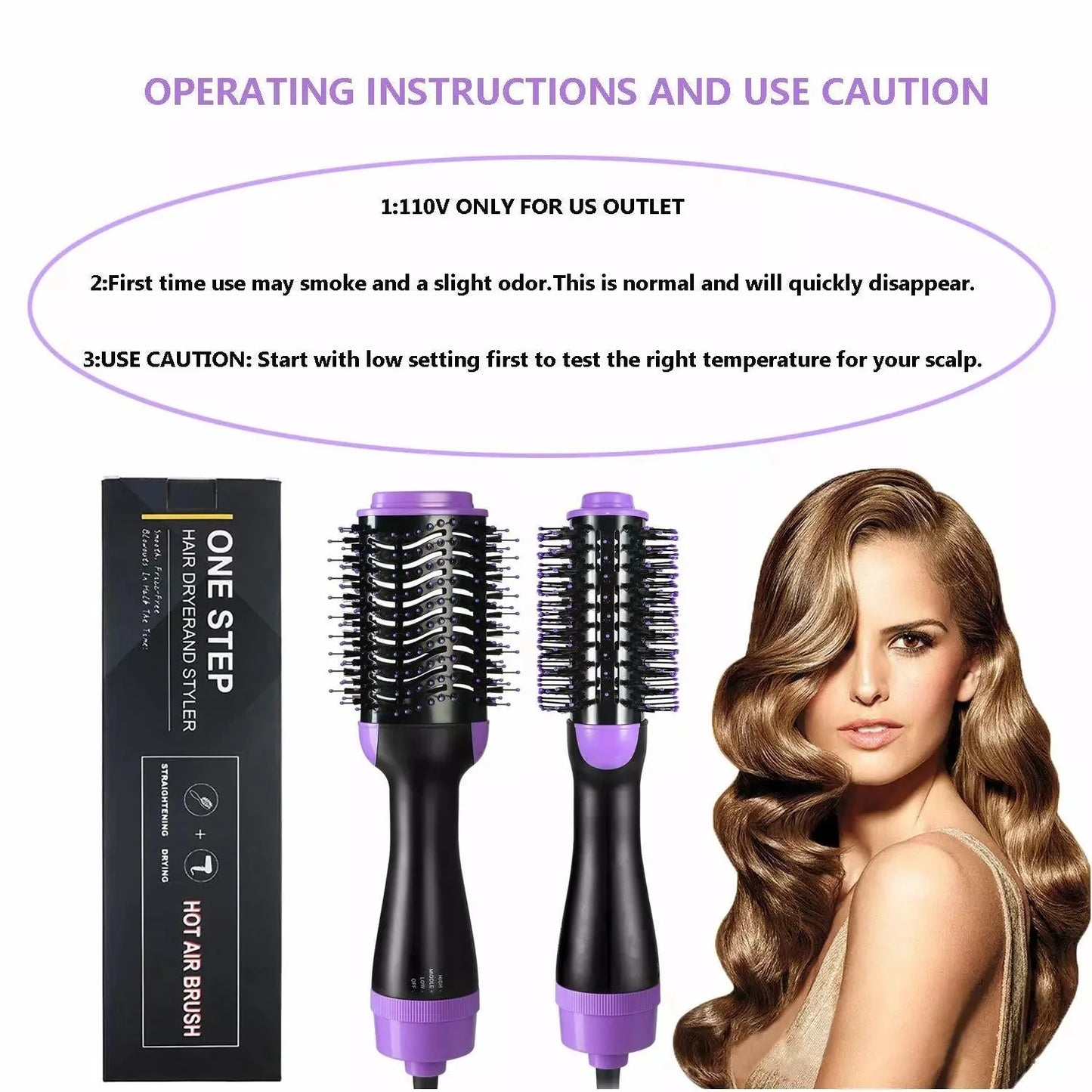Skorter | 4-in-1 Negative Ion Hot Hair Dryer Brush, ASOGO One Step Hair Dryer & Volumizer