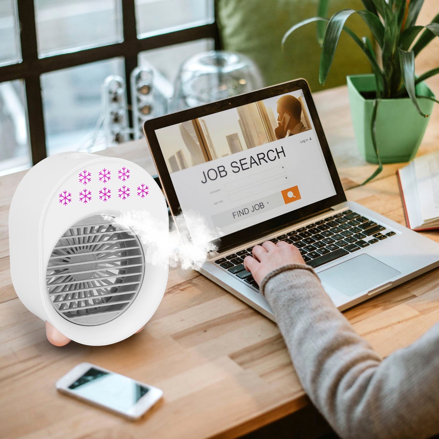 Skorter | 4-in-1 Portable Mini Desk Water Mist Cooling Air Conditioner