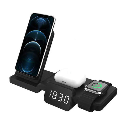 Skorter | 4-in-1 Wireless Charger with LED Digital Clock