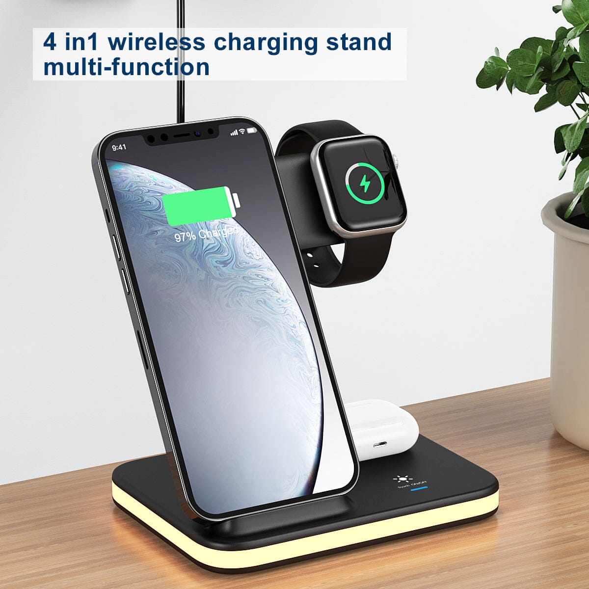 Skorter | 4-in-1 Wireless Charging Mat with Night Light