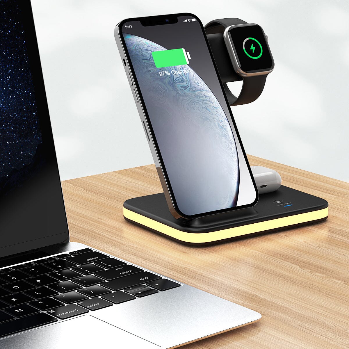 Skorter | 4-in-1 Wireless Charging Mat with Night Light