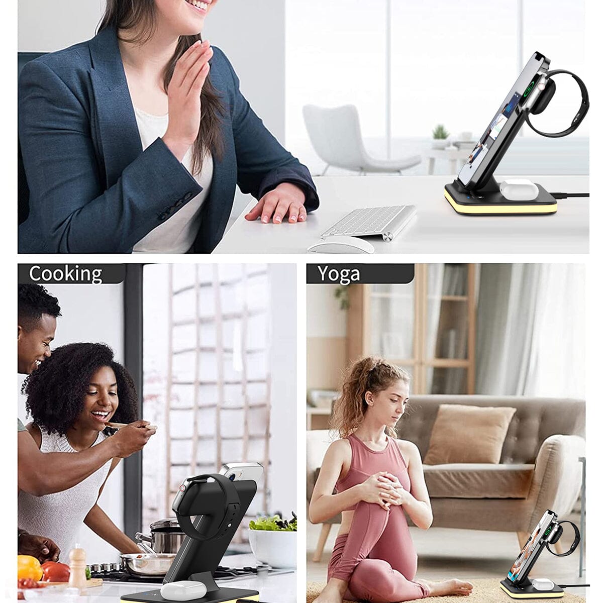 Skorter | 4-in-1 Wireless Charging Mat with Night Light