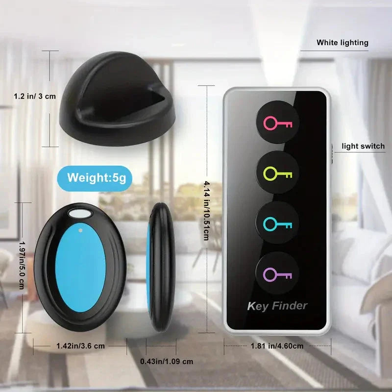 Skorter | 4-Button Finder with LED flashlight: Find the keys, wallet, and remote control effortlessly