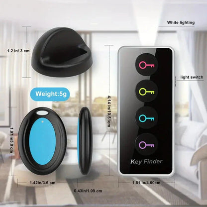 Skorter | 4-Key Finder with LED Flashlight: Find your keys, wallet, and remote control effortlessly