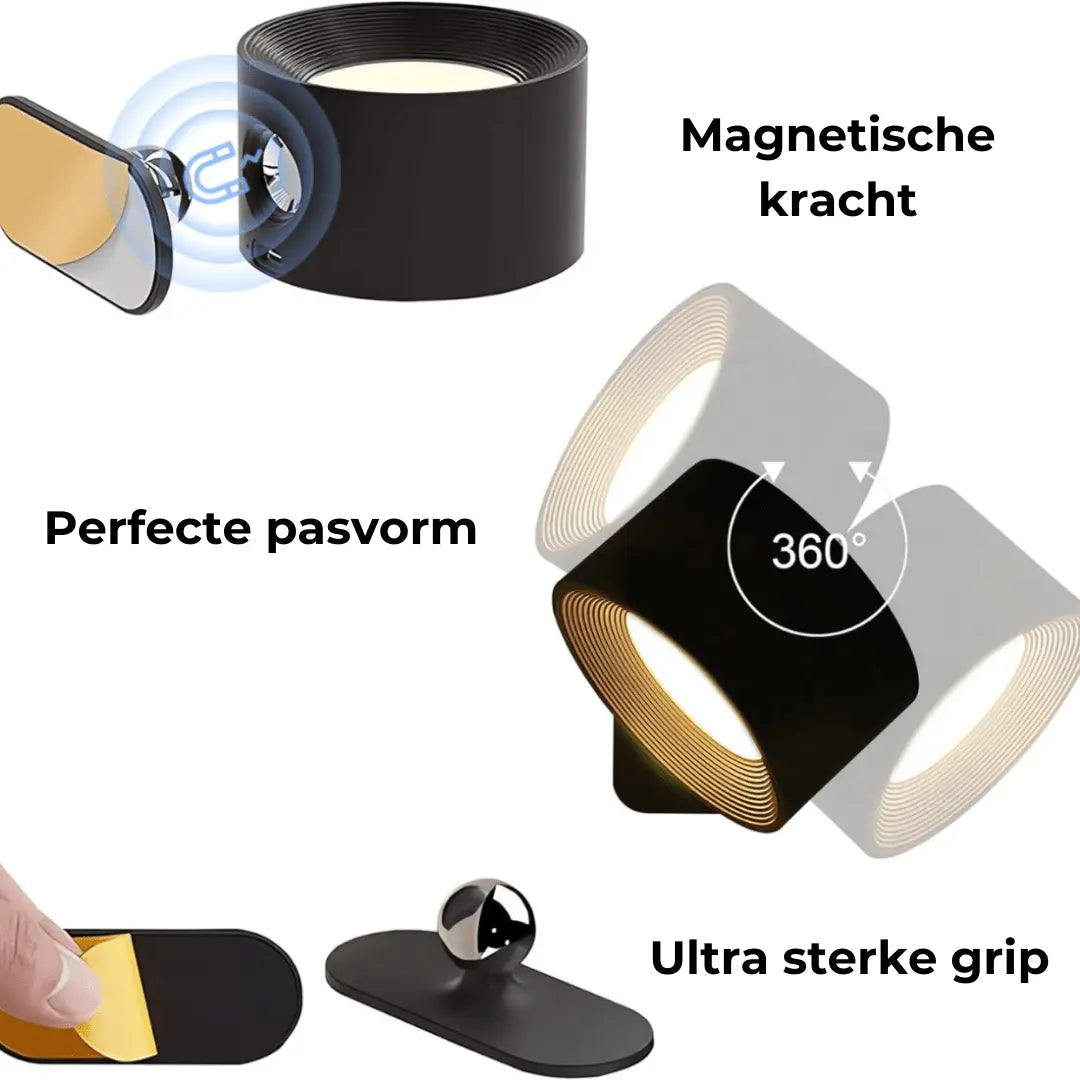 Skorter | Wall lamp Rechargeable Wireless 360°