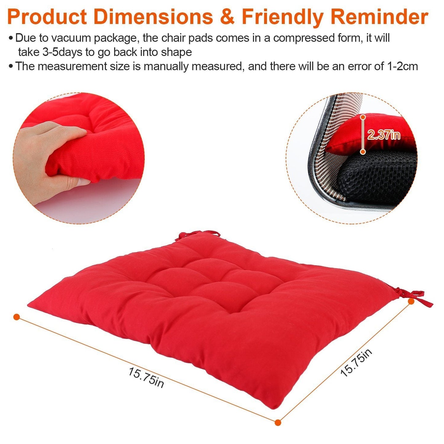 Skorter | 4-Pack: Chair cushion pads