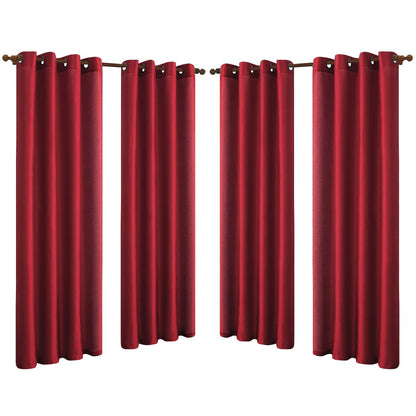 Skorter | 4-Pack: Faux-Silk Grommet Panels with Eyelets
