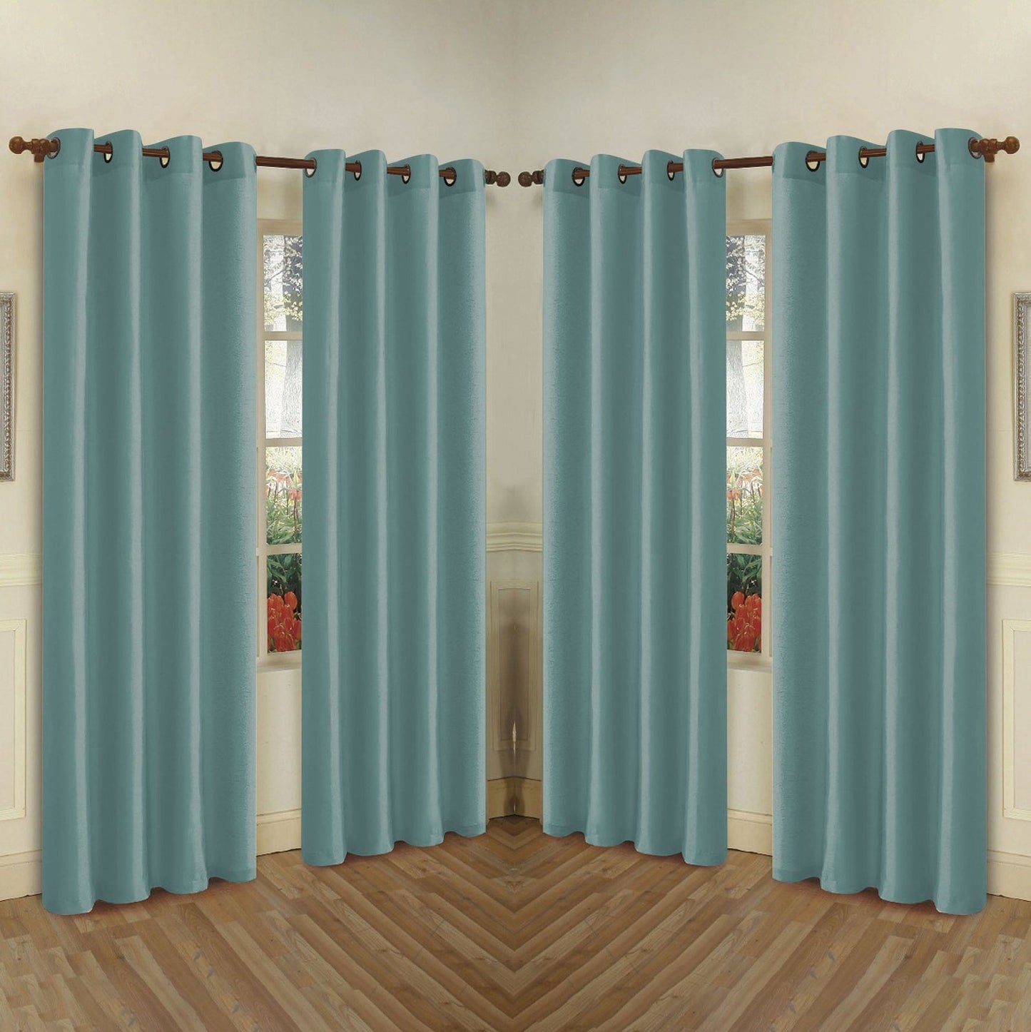 Skorter | 4-Pack: Faux-Silk Grommet Panels with Eyelets