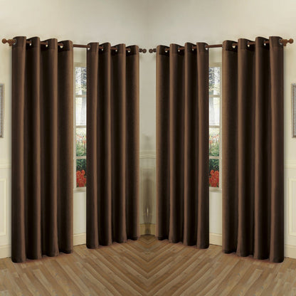 Skorter | 4-Pack: Faux-Silk Grommet Panels with Eyelets