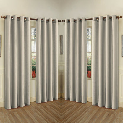 Skorter | 4-Pack: Faux-Silk Grommet Panels with Eyelets