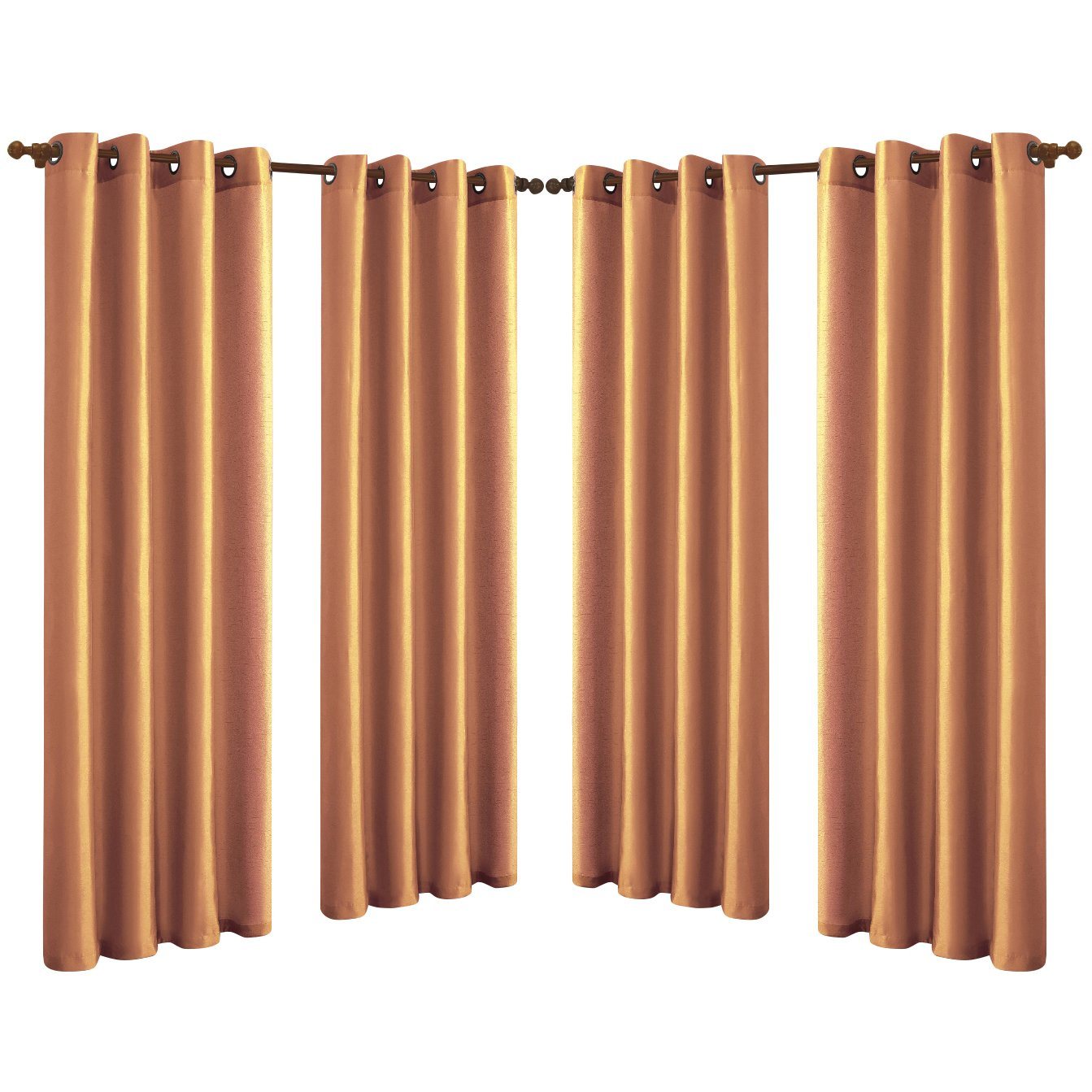 Skorter | 4-Pack: Faux-Silk Grommet Panels with Eyelets