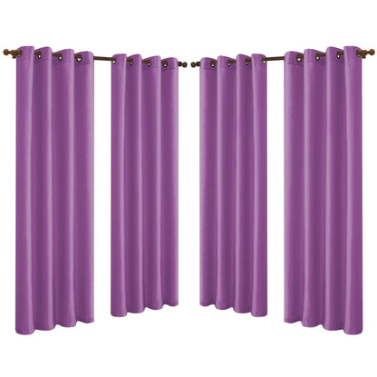 Skorter | 4-Pack: Faux-Silk Grommet Panels with Eyelets