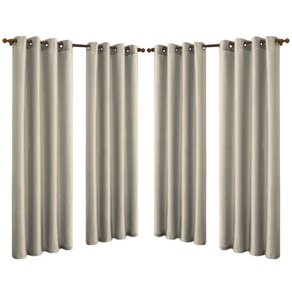 Skorter | 4-Pack: Faux-Silk Grommet Panels with Eyelets