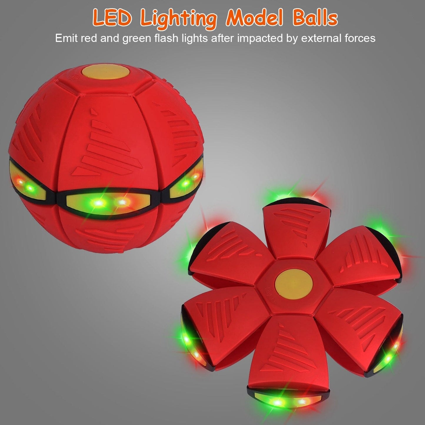 Skorter | 4-pack: Flying saucer ball with LED lights