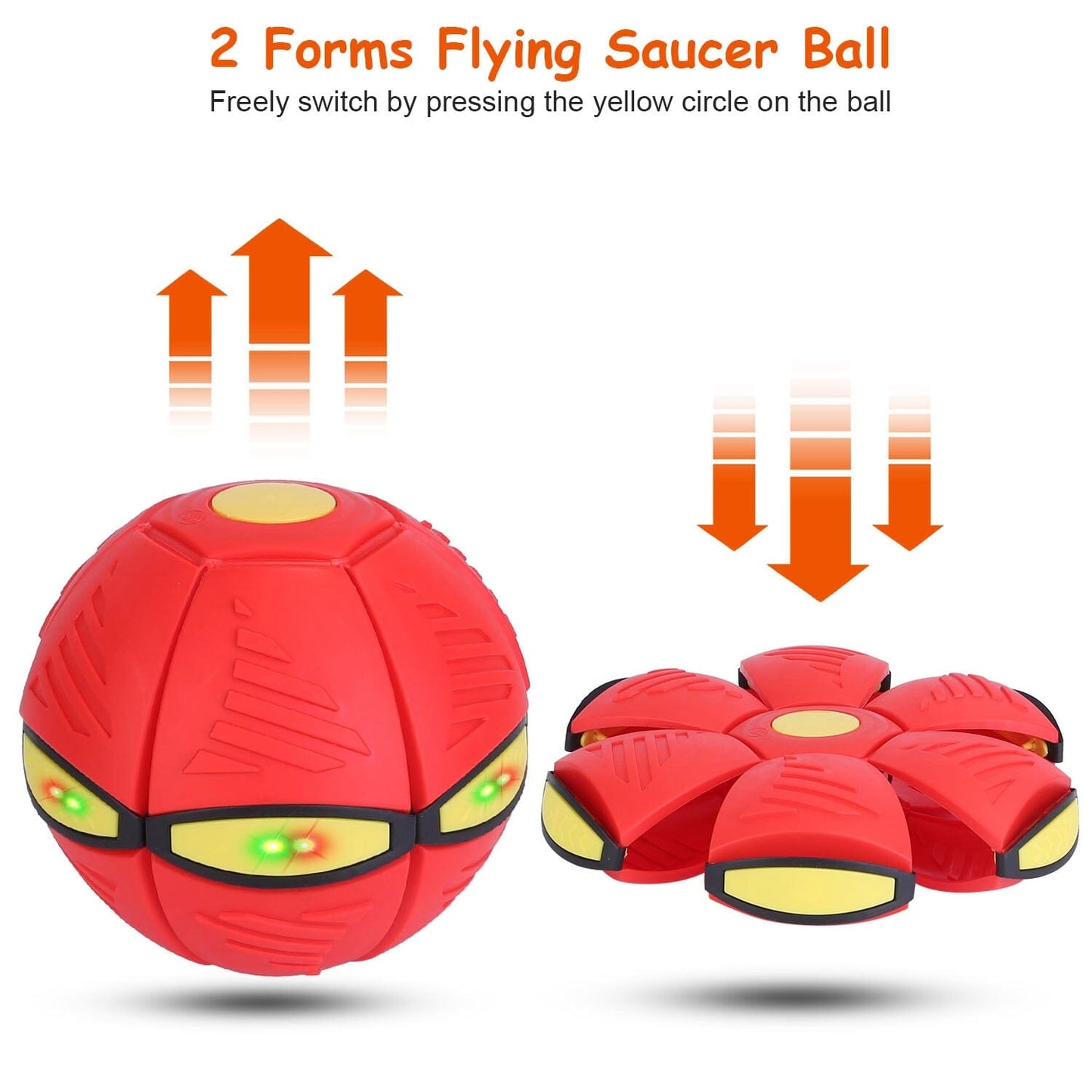 Skorter | 4-pack: Flying saucer ball with LED lights