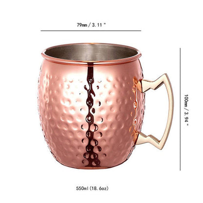 Skorter | 4-Pack: Hammered Copper Plated Moscow Mule Mugs