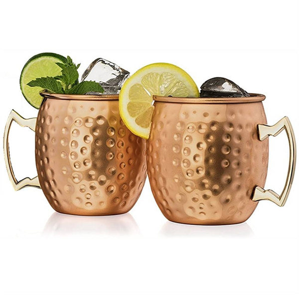 Skorter | 4-Pack: Hammered Copper Plated Moscow Mule Mugs