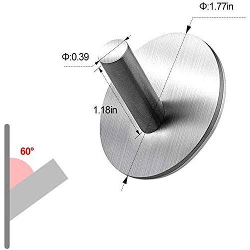 Skorter | 4-Pack: Heavy Duty Durable 304 Stainless Steel Wall Hooks