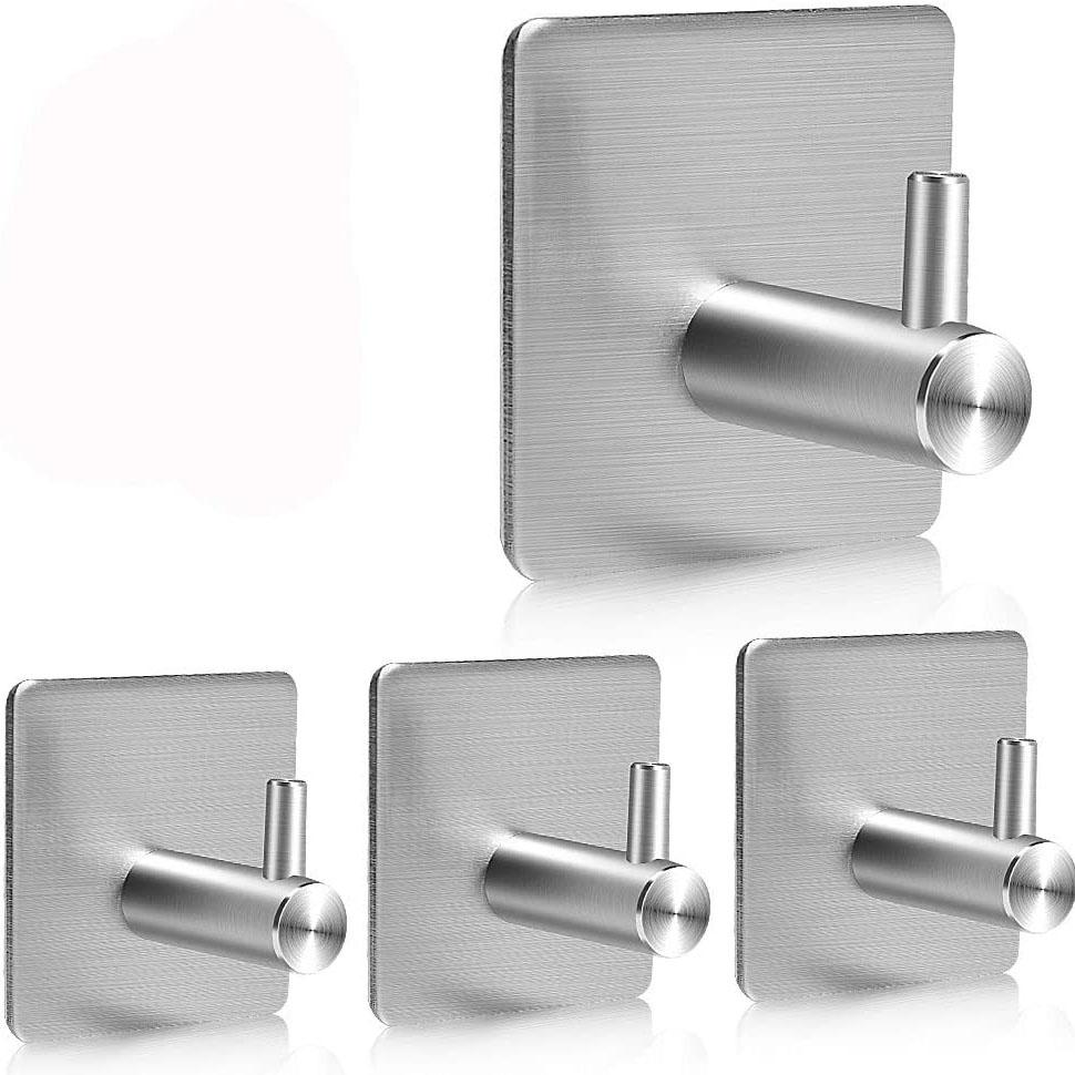 Skorter | 4-Pack: Heavy Duty Durable 304 Stainless Steel Wall Hooks