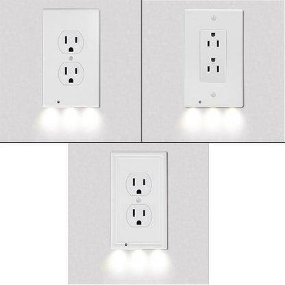 Skorter | 4-Pack: LED Night Light Plug Cover - Assorted Styles