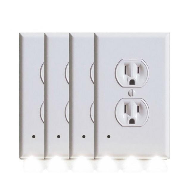Skorter | 4-Pack: LED Night Light Plug Cover - Assorted Styles