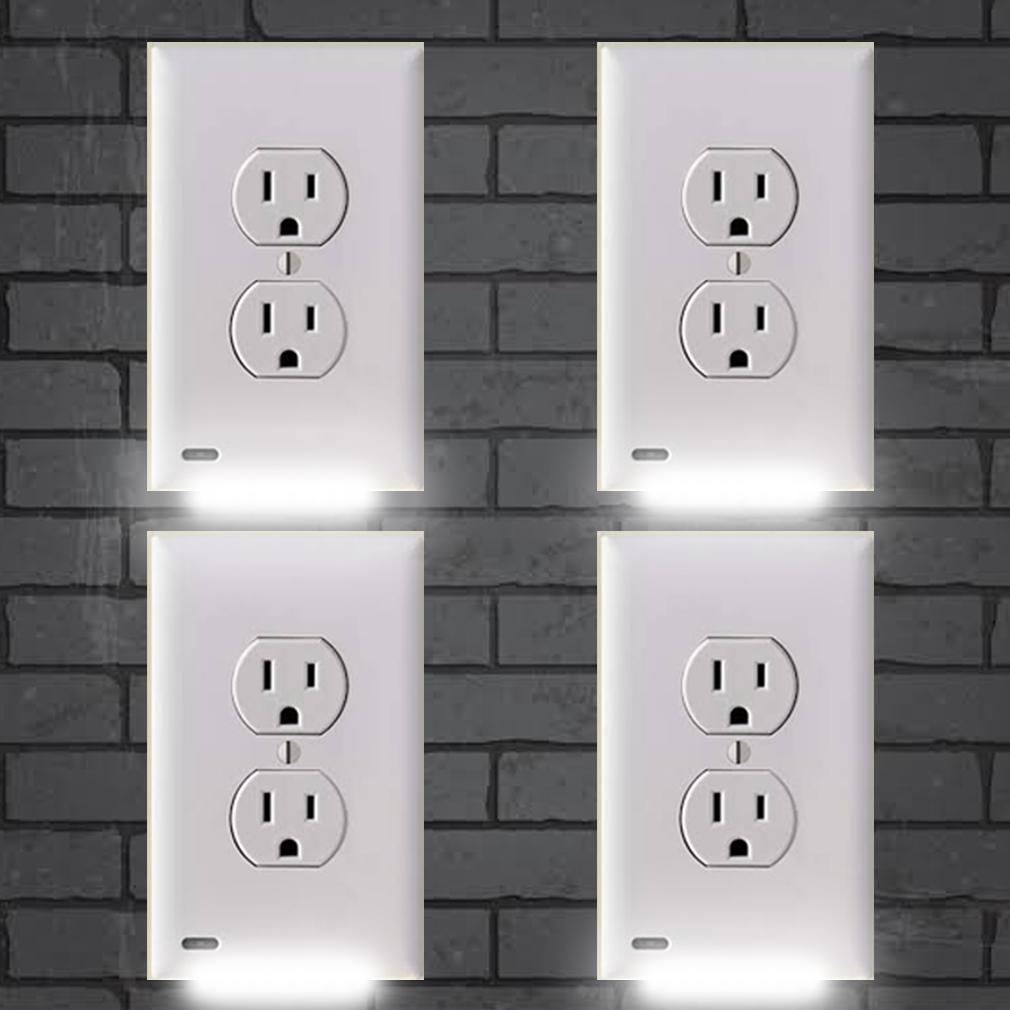 Skorter | 4-Pack: LED Night Light Plug Cover - Assorted Styles