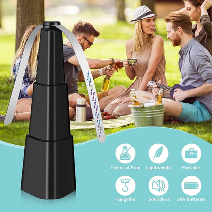 Skorter | 4-Pack: Portable Table Top Fly Fan Fly Spinner with Holographic Blades