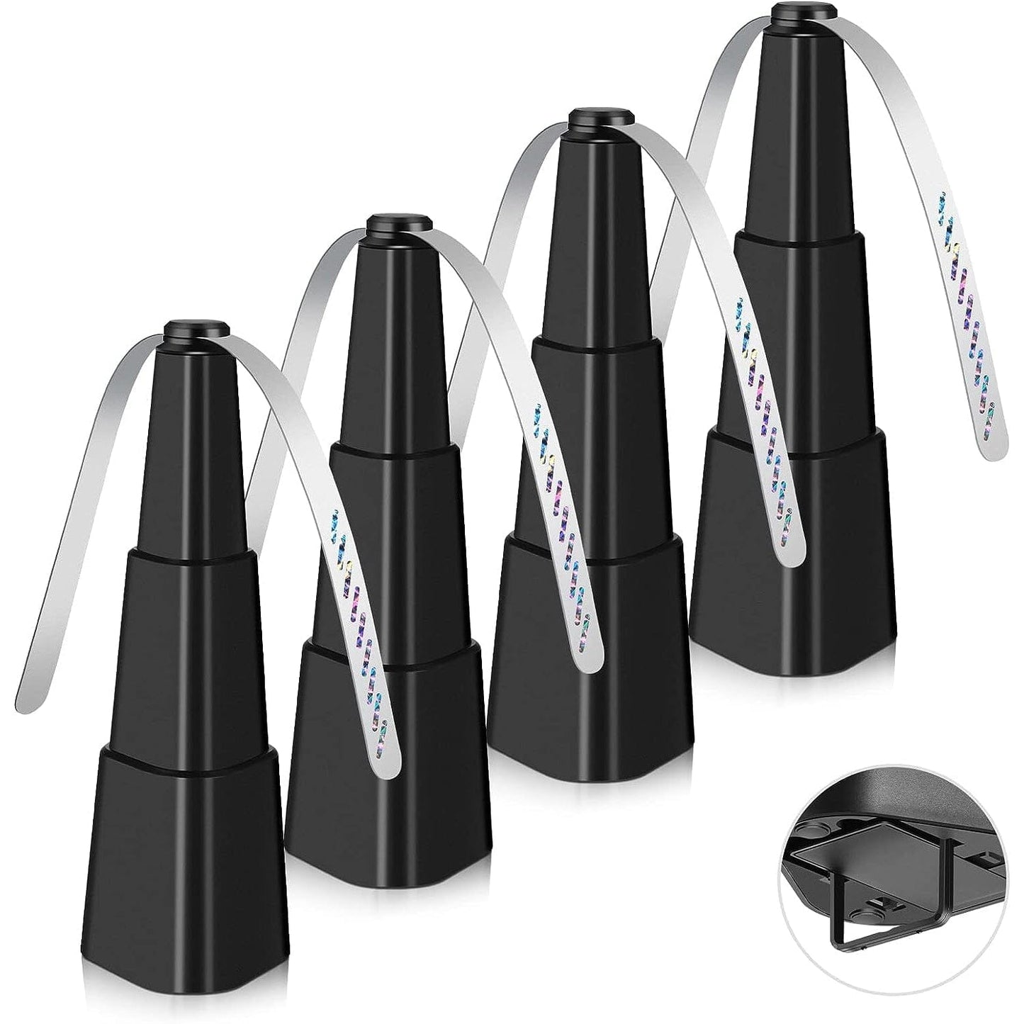 Skorter | 4-Pack: Portable Table Top Fly Fan Fly Spinner with Holographic Blades