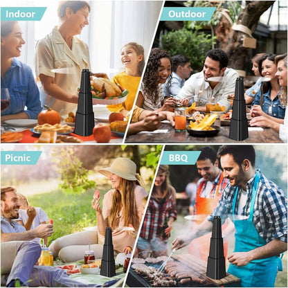 Skorter | 4-Pack: Portable Table Air Fan Fly Spinner with Holographic Blades