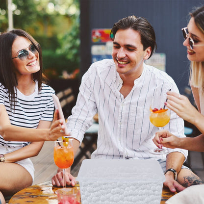 Skorter | 4-Pack: Small Ice Cube Maker Mold with Lid Box