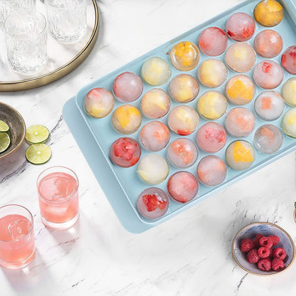 Skorter | 4-Pack: Small Ice Cube Maker Mold with Lid Box