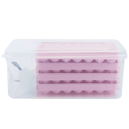 Skorter | 4-Pack: Small Ice Cube Maker Mold with Lid Box