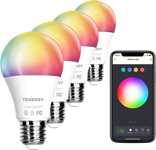 Skorter | 4-Pack: Smart WiFi LED Bulb with white and color-changing bulb