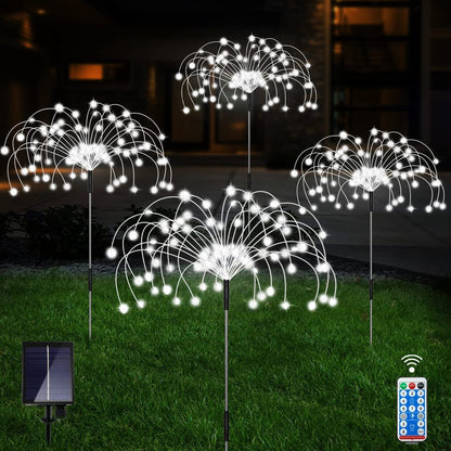 Skorter | 4-Pack: Solar Lights Outdoor, Warm White Garden Lights
