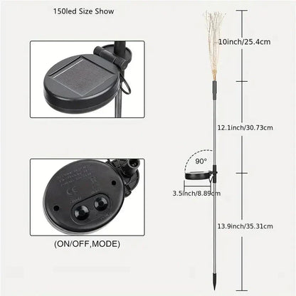 Skorter | 4-Pack: Solar Lights Outdoor, Warm White Garden Lights